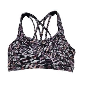 Lululemon Energy Bra *Medium Support Size 6 in Kaleidoscopic Pink Multi